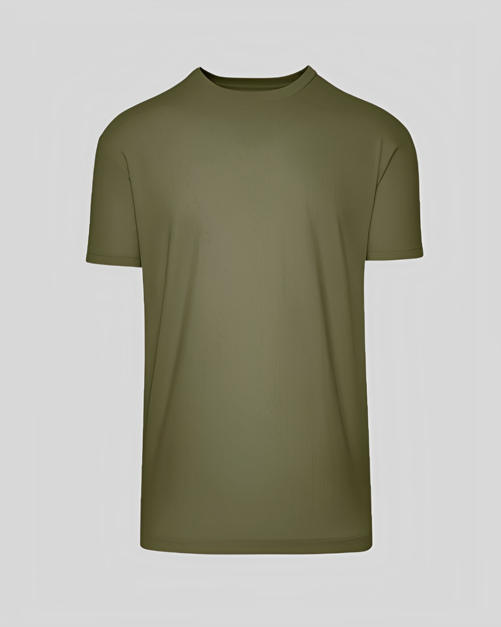 Camiseta cuello redondo verde militar