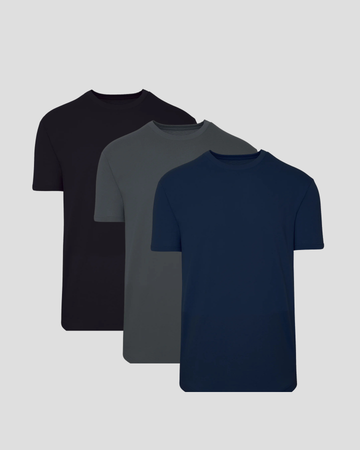 Paquete oscuro de 3 camisetas