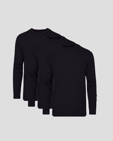 Paquete 3 Negras Manga Larga